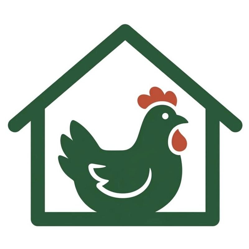 The Hen Keeper logo: a hen inside a coop outline